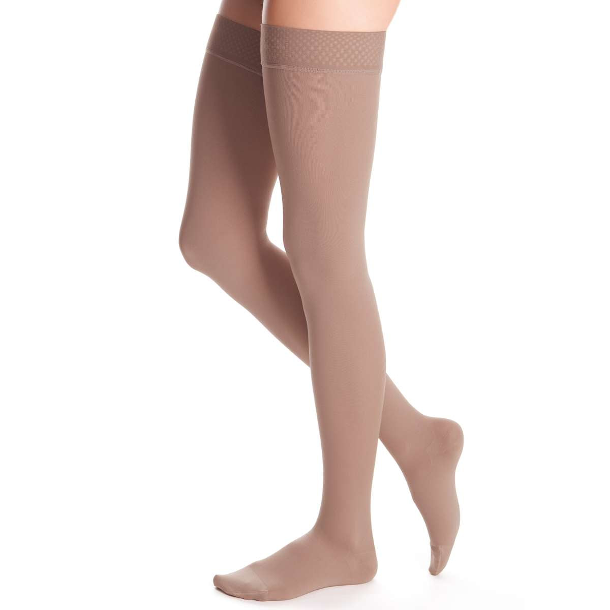 duomed advantage 30-40 mmHg thigh beaded topband closed toe petite, Single