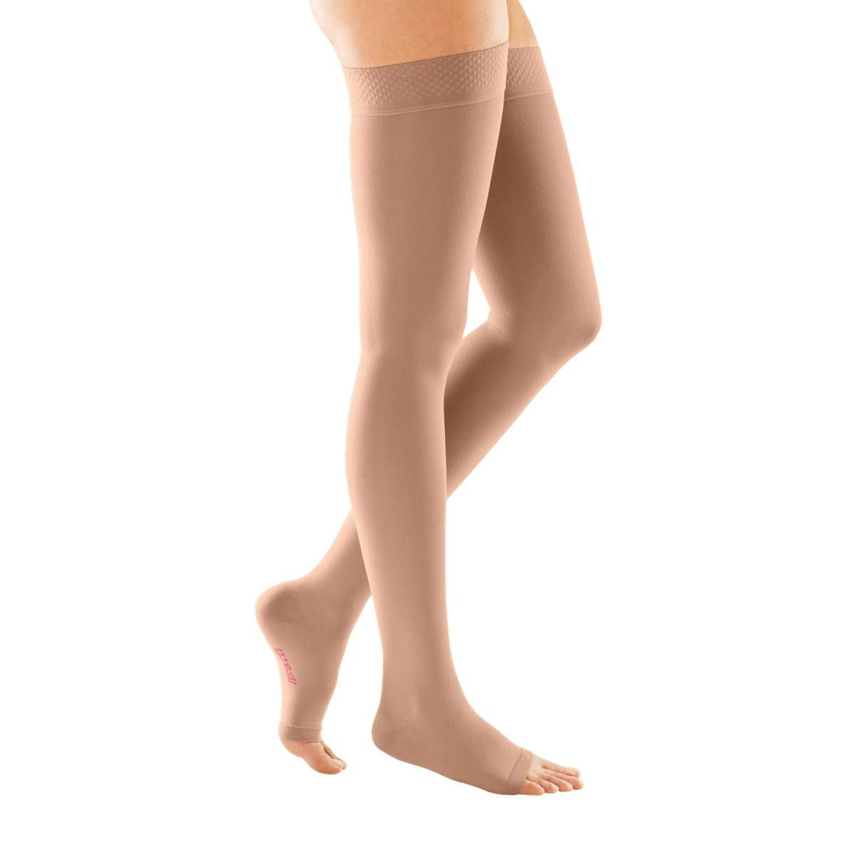 mediven forte 30-40 mmHg thigh beaded topband open toe petite