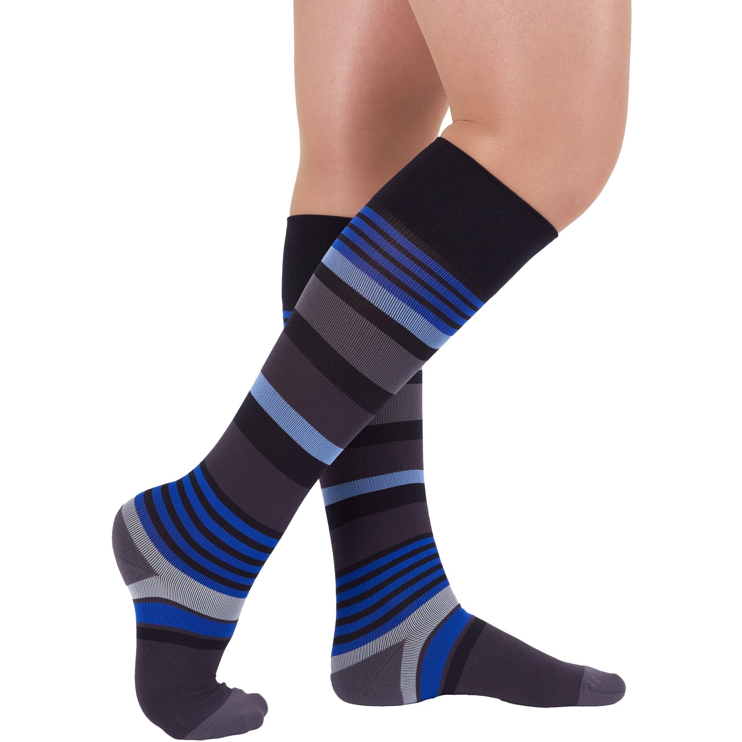 Rejuva Motley Stripe Compression Socks 15-20 mmHg