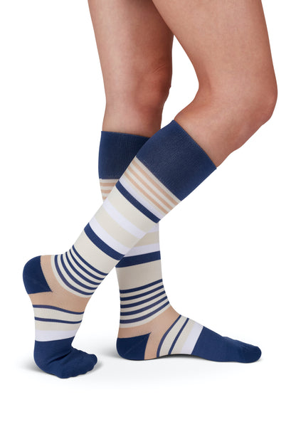 Rejuva Motley Stripe Compression Socks 20-30 mmHg