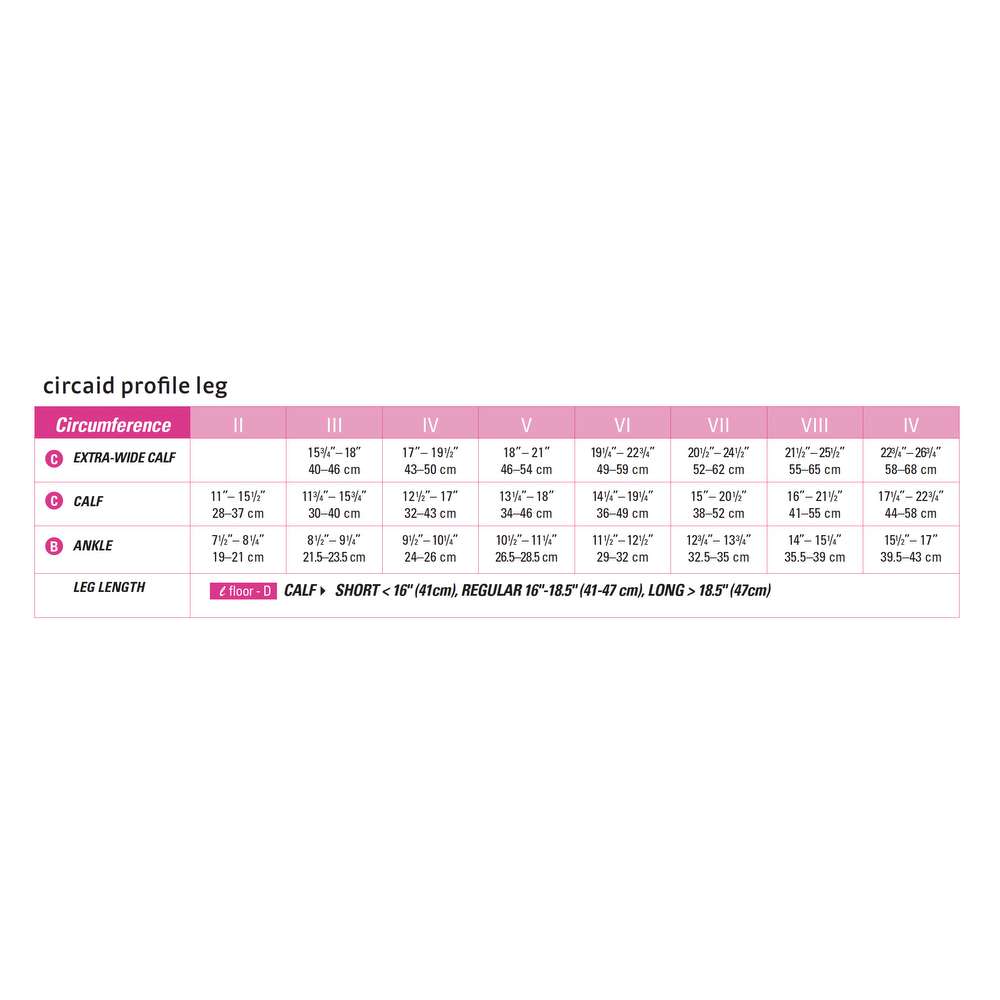 circaid profile lower leg energy oversleeve long