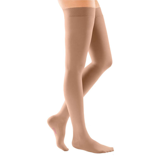 mediven comfort 15-20 mmHg thigh beaded topband closed toe standard