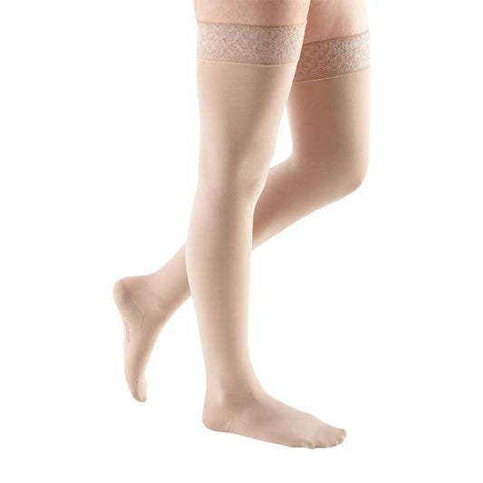 mediven comfort 30-40 mmHg thigh lace topband closed toe petite