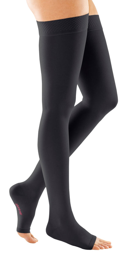 mediven forte 30-40 mmHg thigh beaded topband open toe petite