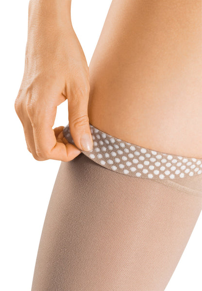 mediven plus 40-50 mmHg thigh beaded topband open toe petite